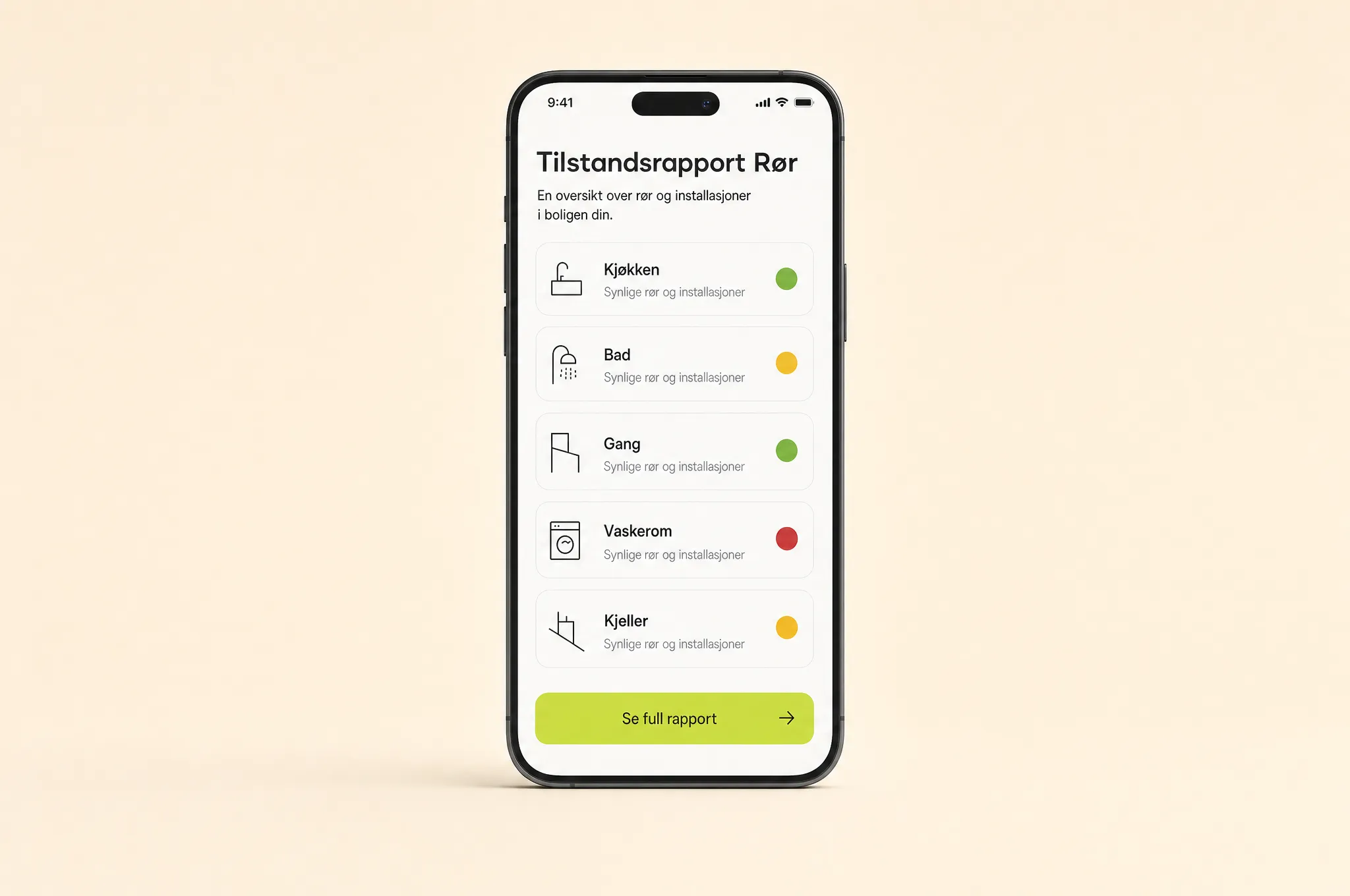 Tilstandsrapport rør
